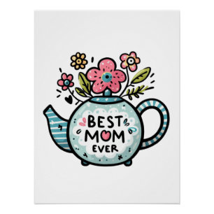 Poster Cadeau de la fête des mères Meilleure maman jama