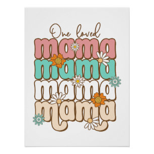 Poster Cadeau de la fête des mères   Une maman aimée