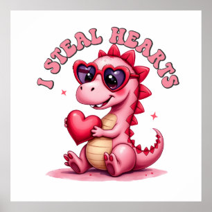Poster Cadeau de la Saint-Valentin Je vole des cœurs