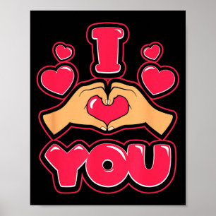 Poster Cadeau de la Saint-Valentin mignon amour petite am