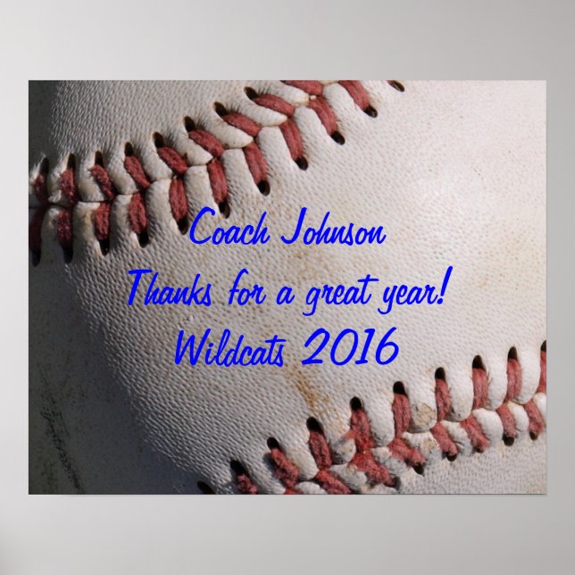 Poster Cadeau de l'équipe de baseball (Devant)