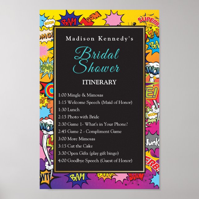 Poster Cadeau de Mariage Bande Dessinée Pop Art 💥🎉  Bul (Devant)