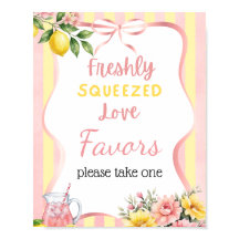 Cadeau de mariage de citron rose fraîchement press