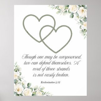 Poster Cadeau de mariage et d'anniversaire de mariage : U