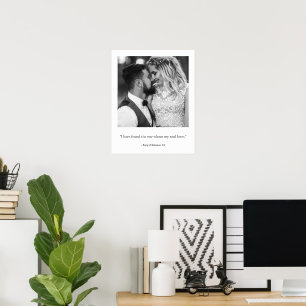 Poster Cadeau de Mariage Personnalisé avec Photo et Citat