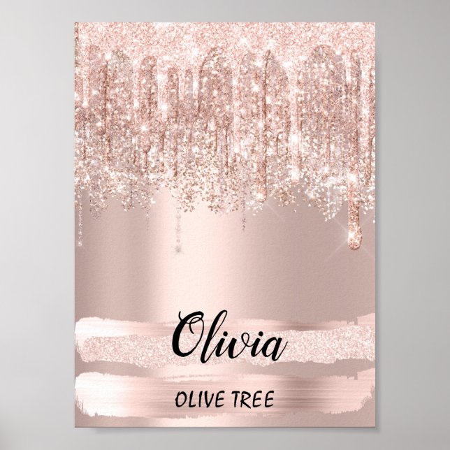 Poster Cadeau de mariage pour Olivia signification du pré (Devant)