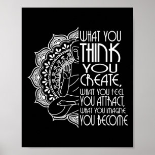 Poster Cadeau de méditation bouddhiste spirituel de loi d