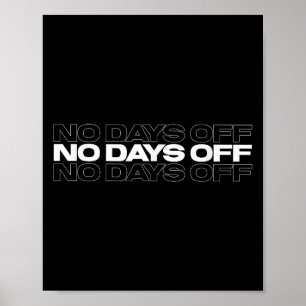 Poster Cadeau de motivation pour musculation sans jours d