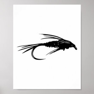 Poster Cadeau de mouche de pêche à la mouche émergente Ny