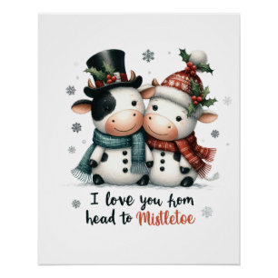 Poster Cadeau de Noël Je t'aime