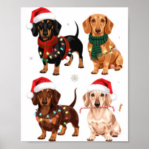 Poster Cadeau de Noël pour maman amoureuse de teckel