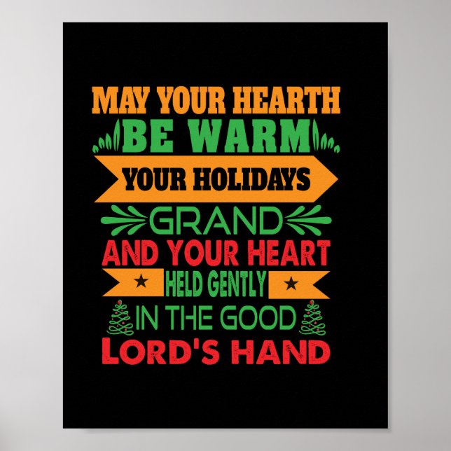 Poster Cadeau de Noël Que Votre Coeur Soit Chaud (Devant)