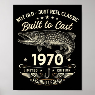 Poster Cadeau de pêche pour 56e anniversaire hommes Origi