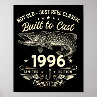 Poster Cadeau de pêche pour homme 30e anniversaire Origin