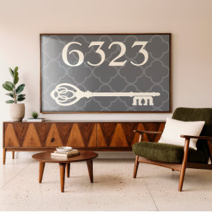Poster Cadeau de pendaison de crémaillère numéro de maiso