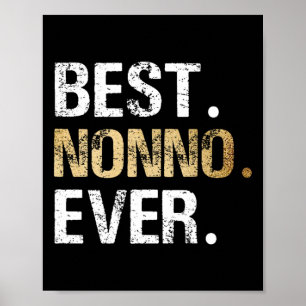 Poster Cadeau de petite-fille petit-fils meilleur Nonno