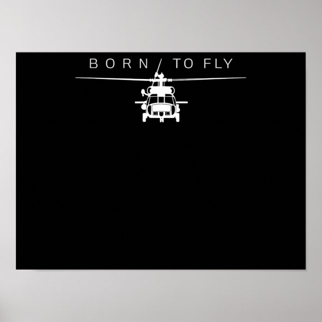 Poster Cadeau de pilote d'hélicoptère de l'aviation milit (Devant)