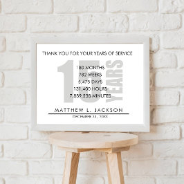 Poster Cadeau de retraite ou d'amortissement de 15 ans