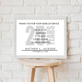 Poster Cadeau de retraite ou d'amortissement de 25 ans