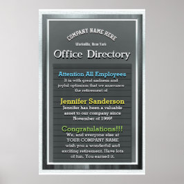 Poster Cadeau de retraite personnalisé