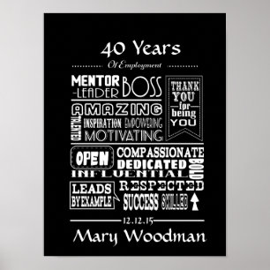 Poster Cadeau de retraite pour la prime de long service B