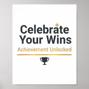 Poster Cadeau de réussite motivant 