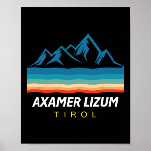 Poster Cadeau de ski Tyrol Axamer Lizum Snowboard