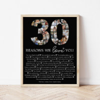 Cadeau de souvenir Black 30 raisons pour lesquelle