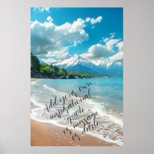 Poster Cadeau de vacances personnalisé avec citation Surf