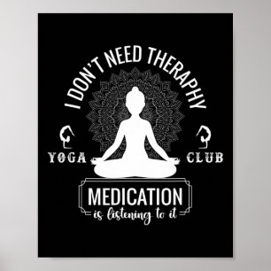 Poster Cadeau de yoga pour professeur instructeur méditat