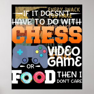 Poster Cadeau d'échecs Jeu Vidéo D'Échecs Ou Conception