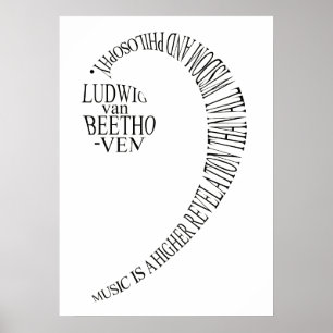 Poster cadeau des amateurs de musique - Bass Clef 
