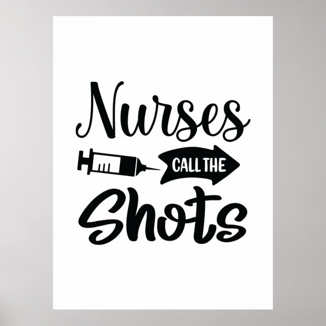 Poster Cadeau d'infirmière Les infirmières prennent les c (Devant)
