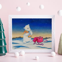 Cadeau d'ours polaire mignon