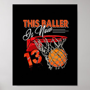 Poster Cadeau drôle d'anniversaire 13 ans pour enfants de