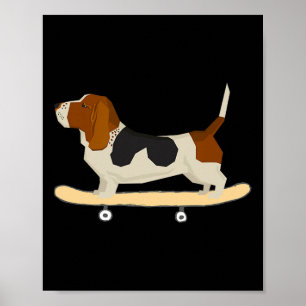 Poster Cadeau drôle de chien de chasse Bett planche à rou
