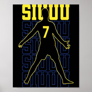 Poster Cadeau drôle de foot Siuuuu pour les amateurs de f
