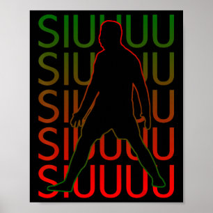 Poster Cadeau drôle de foot Siuuuu pour les amateurs de f