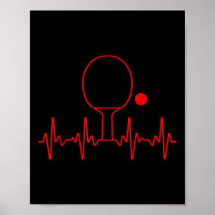 Poster Cadeau drôle de ping pong pour hommes femmes Tenni