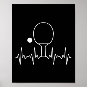 Poster Cadeau drôle de ping pong pour hommes femmes Tenni