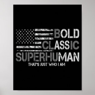 Poster Cadeau drôle de vieil homme vintage pour l'anniver