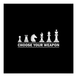 Poster Cadeau drôle d'échecs pour les enfants amateurs d'