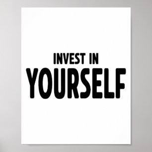 Poster Cadeau drôle d'inspiration et de motivation Invest