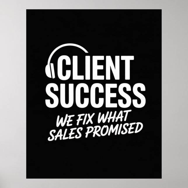 Poster Cadeau drôle pour gestionnaire de réussite client (Devant)