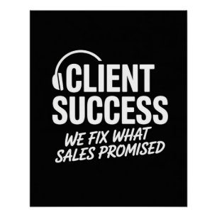Poster Cadeau drôle pour gestionnaire de réussite client
