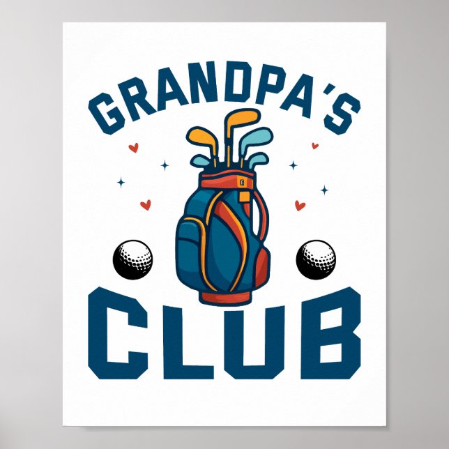 Poster Cadeau du club de golf de grand-père (Devant)