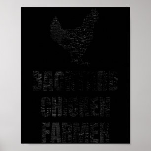 Poster Cadeau en détresse pour éleveur de poulets de bass