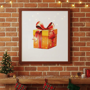 Poster Cadeau enrobé présent