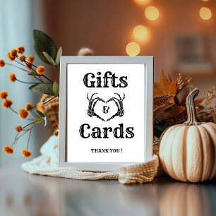 Poster Cadeau et cartes gothiques d'Halloween Main du crâ