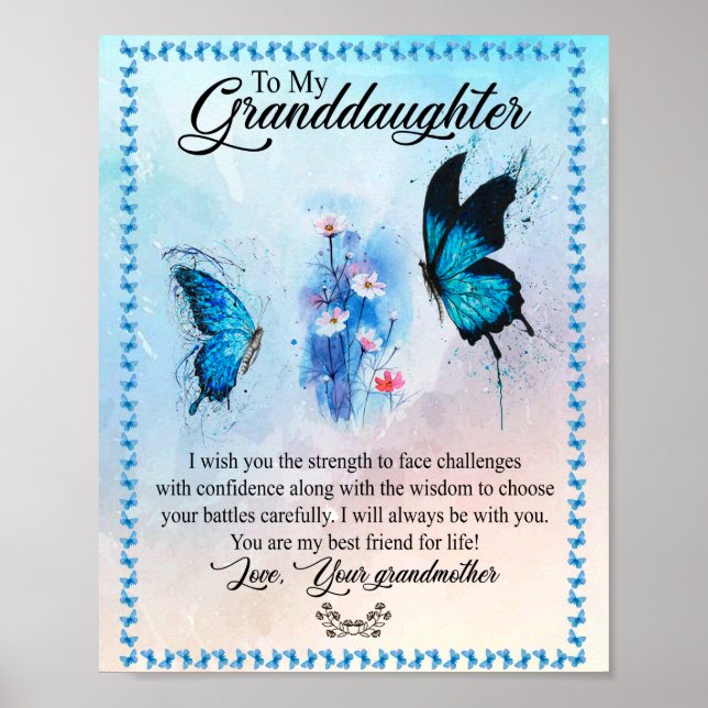Poster Cadeau Grandgirl | Love Grand-mère Famille Groupe (Devant)